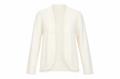 Womens UK Size S Impressions Ivory Cardigan Jumper