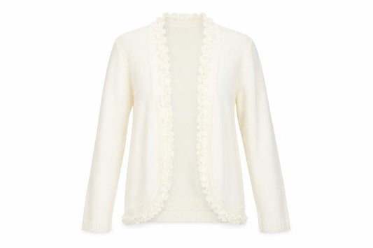 Womens UK Size S Impressions Ivory Cardigan Jumper