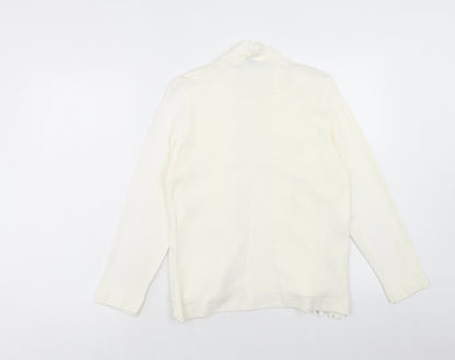 Womens UK Size S Impressions Ivory Cardigan Jumper