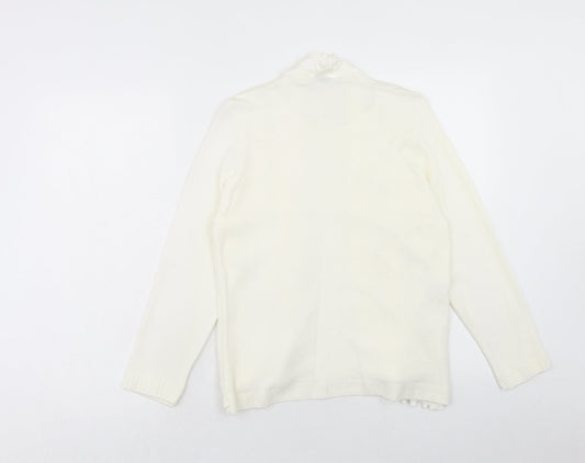 Womens UK Size S Impressions Ivory Cardigan Jumper