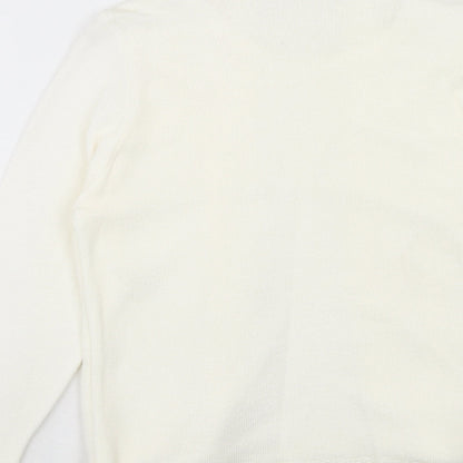 Womens UK Size S Impressions Ivory Cardigan Jumper