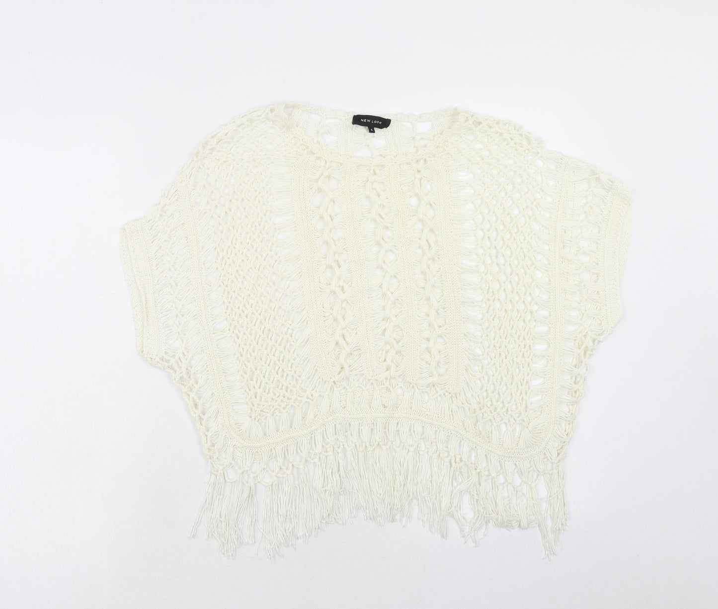 Womens UK Size S New Look Ivory Basic Blouse
