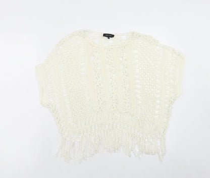 Womens UK Size S New Look Ivory Basic Blouse