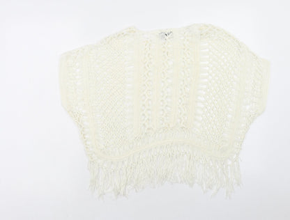 Womens UK Size S New Look Ivory Basic Blouse