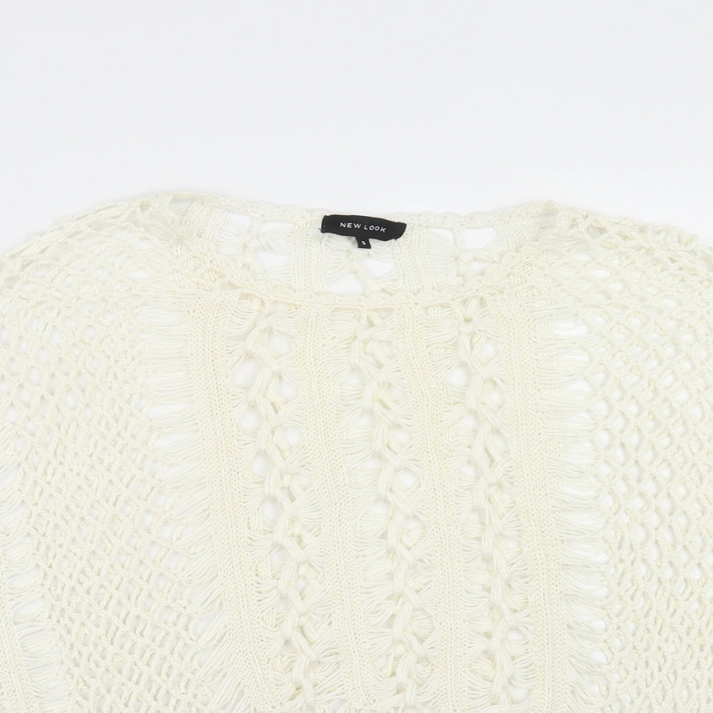Womens UK Size S New Look Ivory Basic Blouse