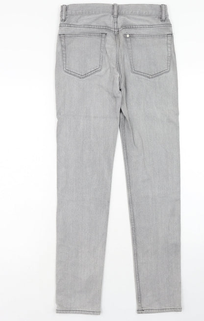 H&M Mens Grey Cotton Skinny Jeans Size 28 in Slim Zip