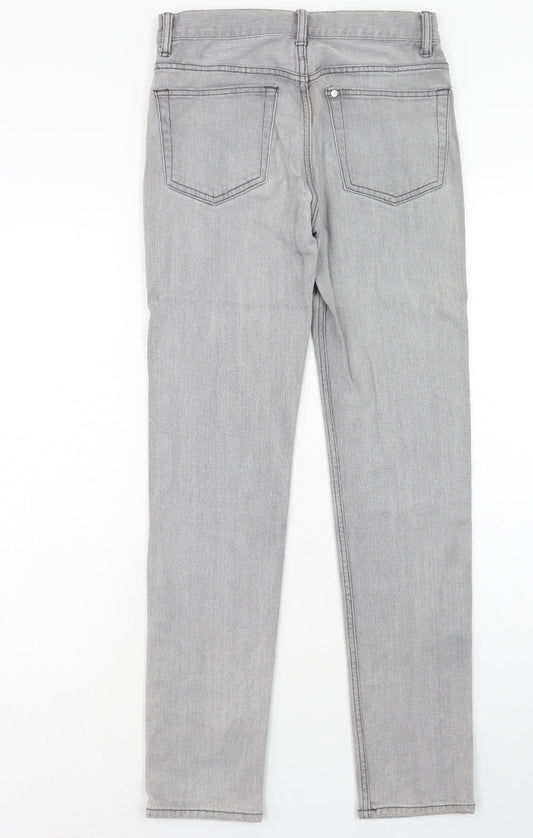 H&M Mens Grey Cotton Skinny Jeans Size 28 in Slim Zip