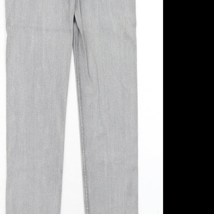 H&M Mens Grey Cotton Skinny Jeans Size 28 in Slim Zip