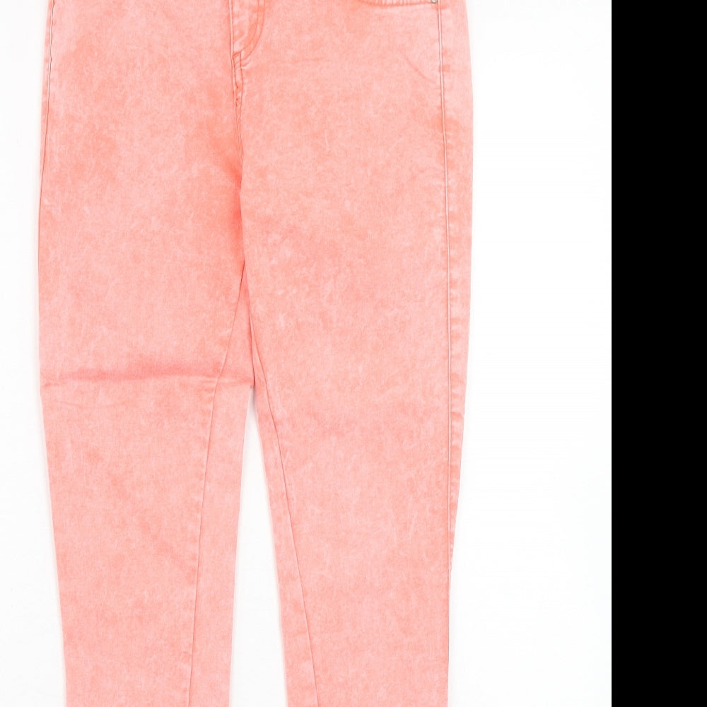 Select Womens Pink Cotton Skinny Jeans Size 6 Regular Zip