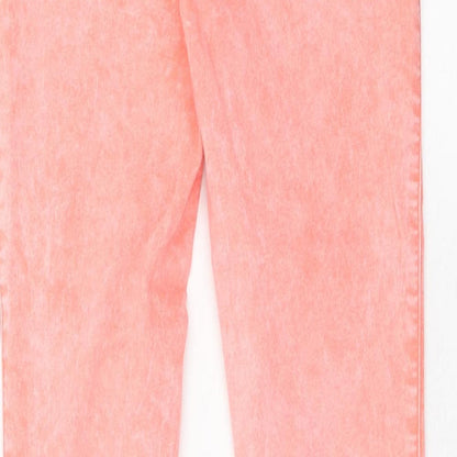 Select Womens Pink Cotton Skinny Jeans Size 6 Regular Zip