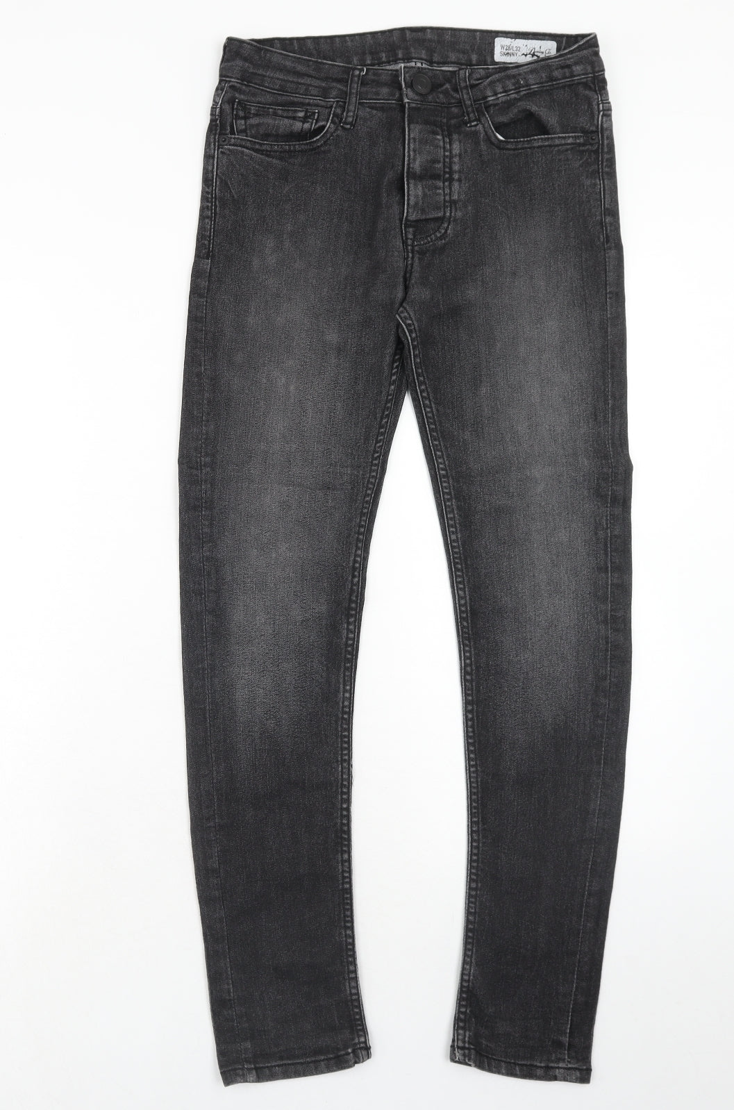 Denim & Co. Mens Black Cotton Skinny Jeans Size 28 in L32 in Regular Zip