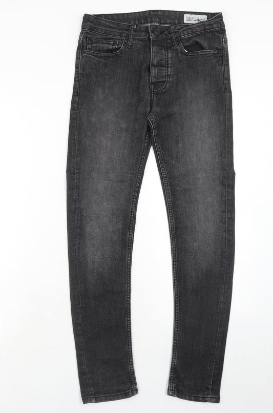 Denim & Co. Mens Black Cotton Skinny Jeans Size 28 in L32 in Regular Zip