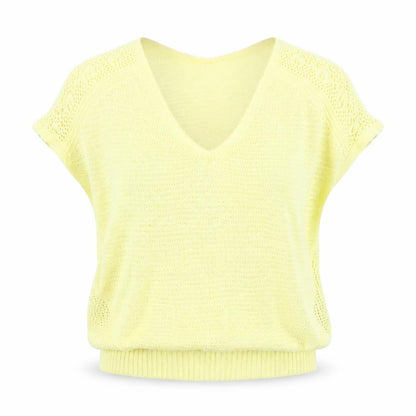 Womens UK Size 16 Per Una Yellow Basic Blouse