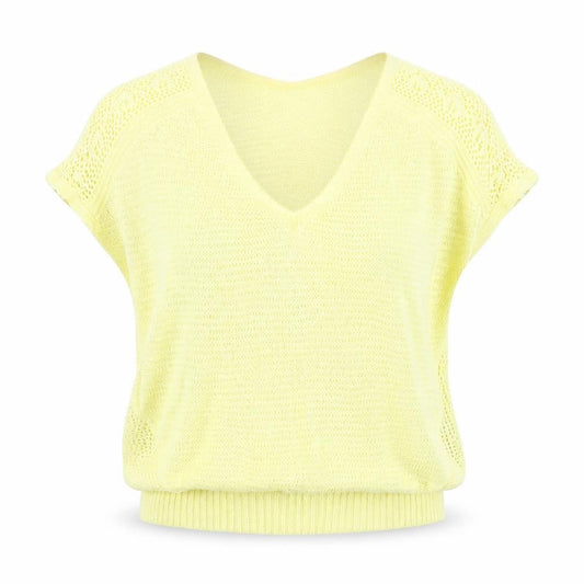Womens UK Size 16 Per Una Yellow Basic Blouse