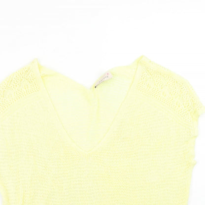 Womens UK Size 16 Per Una Yellow Basic Blouse