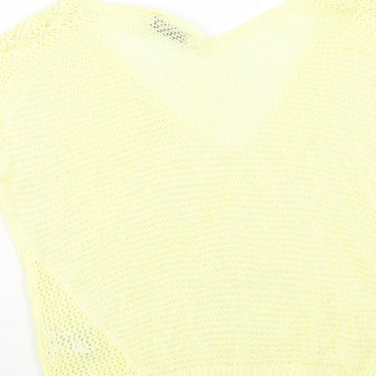 Womens UK Size 16 Per Una Yellow Basic Blouse