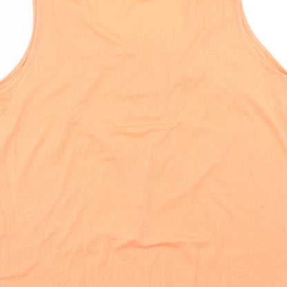 Womens UK Size XL Preworn Orange Basic Tank