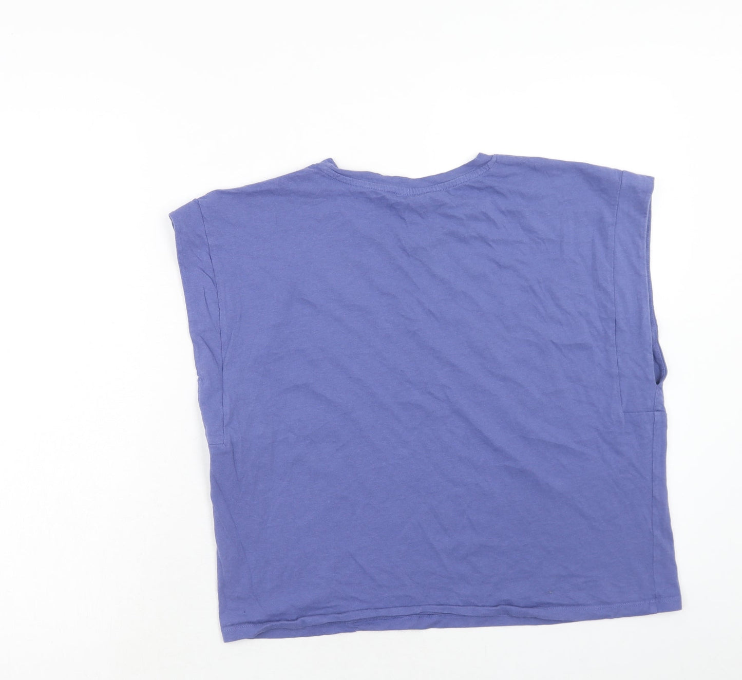 Womens UK Size L Zara Purple Cropped Blouse
