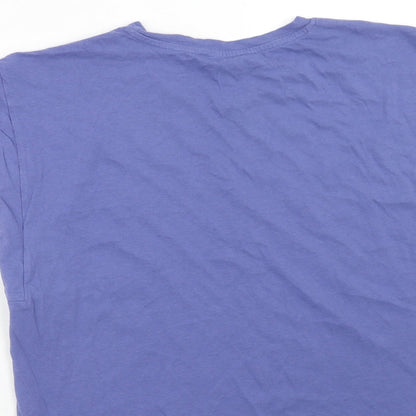 Womens UK Size L Zara Purple Cropped Blouse