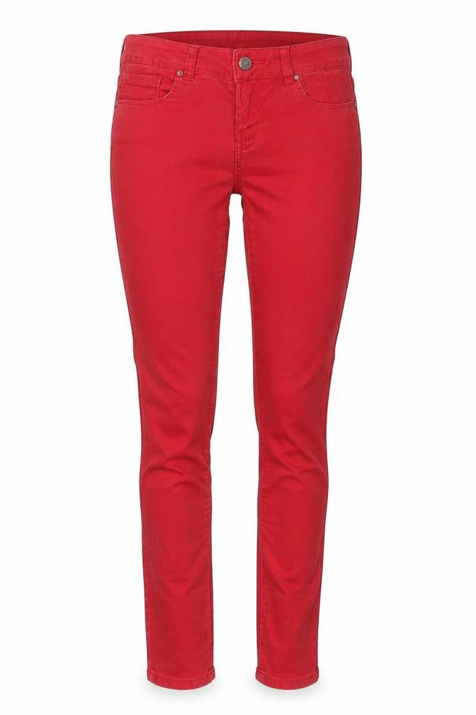 Womens UK Size 8 New Look Regular Fit Skinny Red Jeans