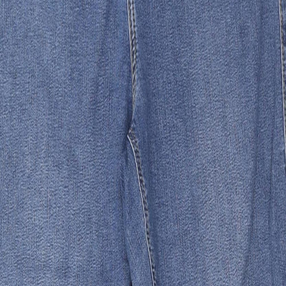 Topshop Womens Blue Cotton Skinny Jeans Size 30 in L32 in Regular Zip