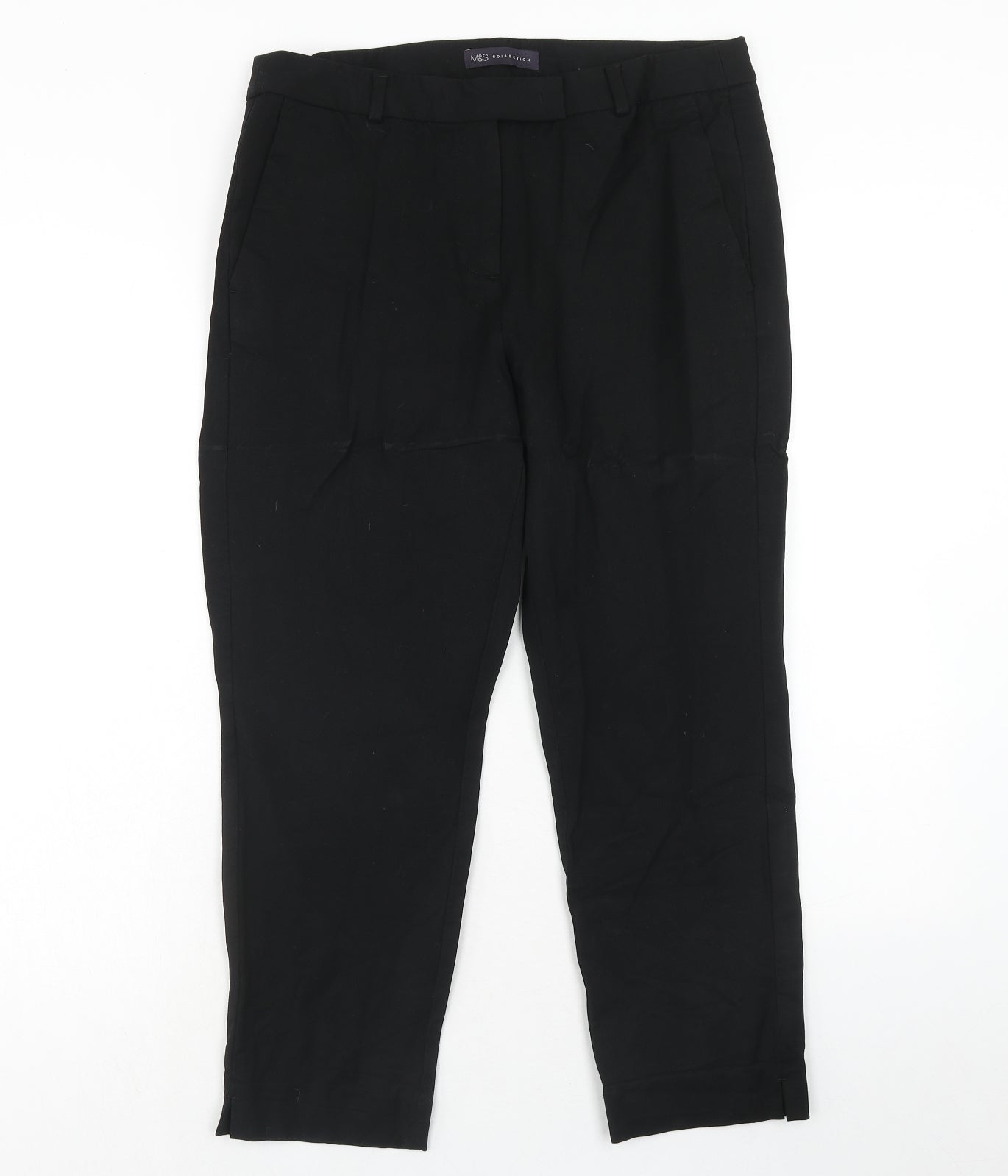Womens UK Size 14 Marks and Spencer Regular Fit  Blue Trousers