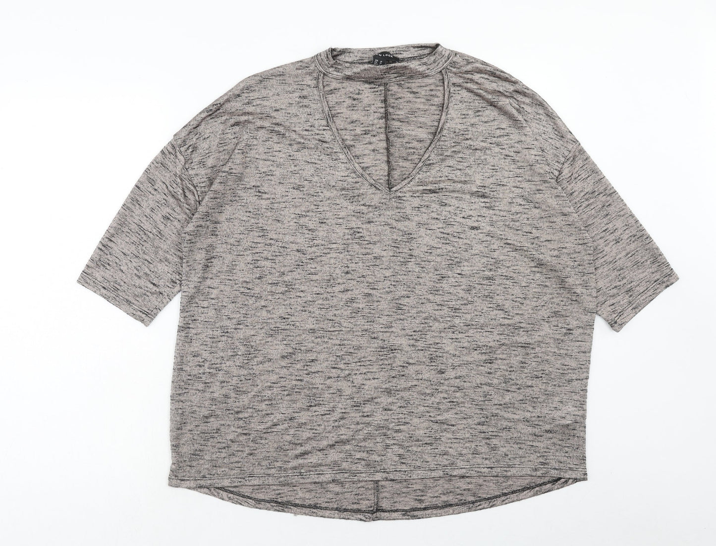 Womens UK Size M New Look Brown Basic T-Shirt