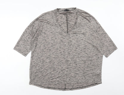 Womens UK Size M New Look Brown Basic T-Shirt