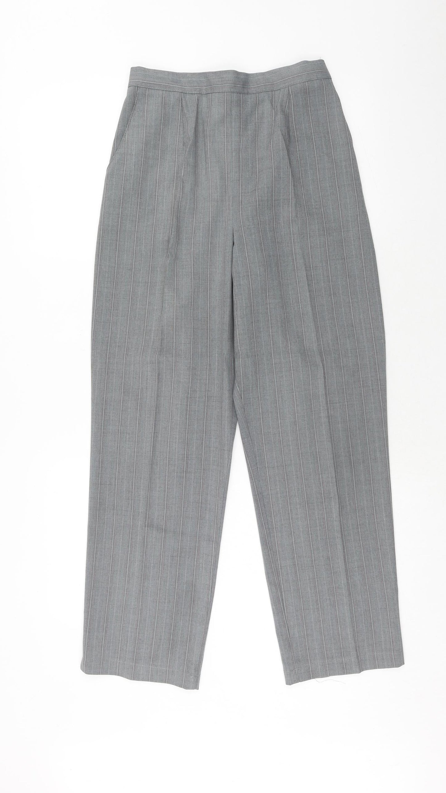 Womens UK Size 12 Preworn Regular Fit  Grey Trousers
