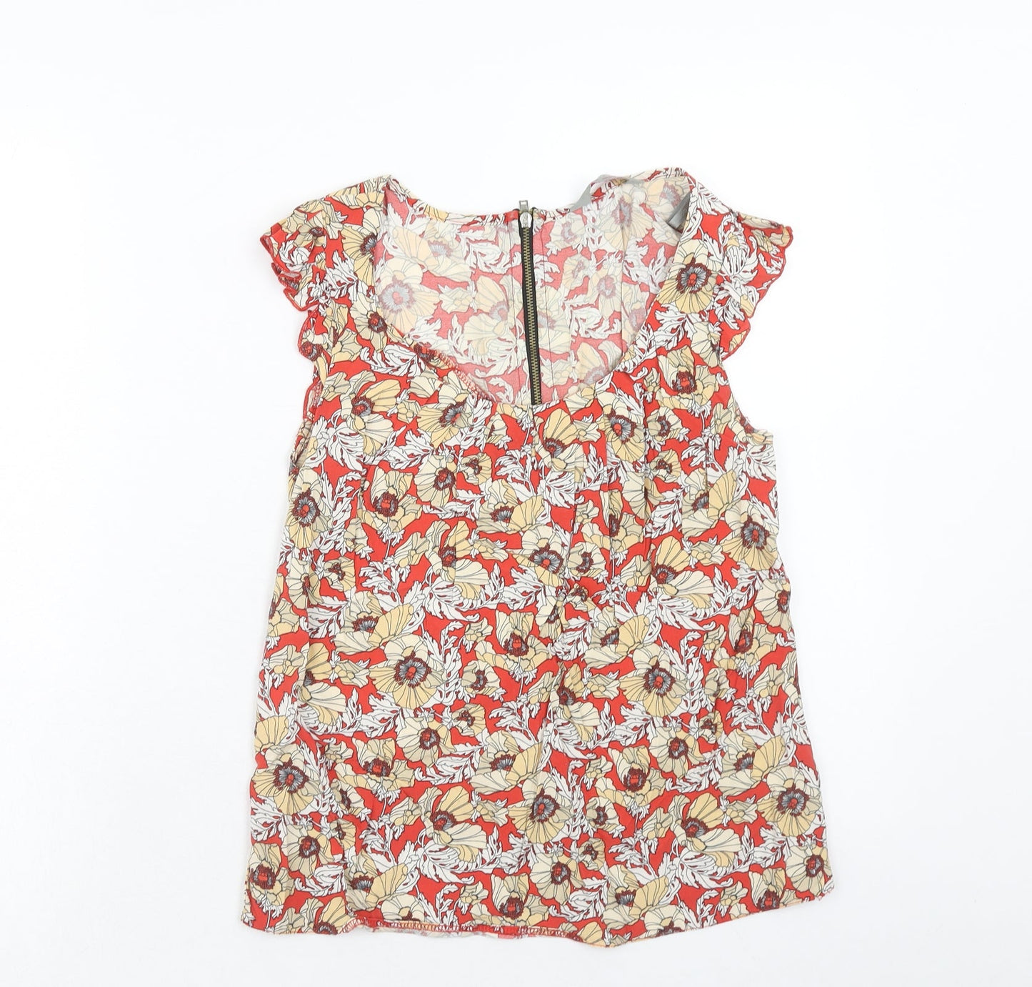 Womens UK Size 8 Dorothy Perkins Red Basic Blouse