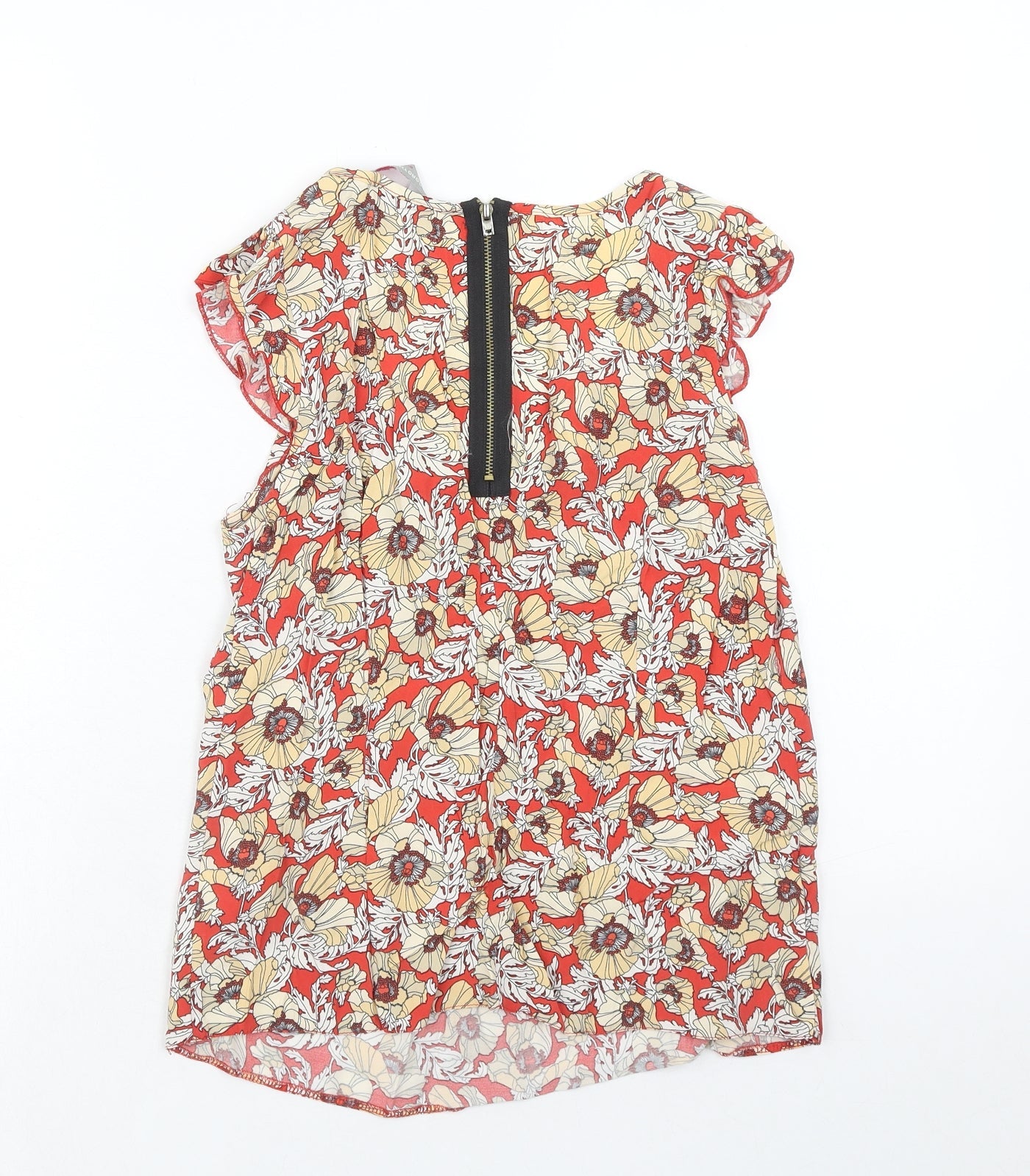 Womens UK Size 8 Dorothy Perkins Red Basic Blouse