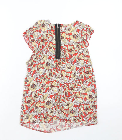 Womens UK Size 8 Dorothy Perkins Red Basic Blouse