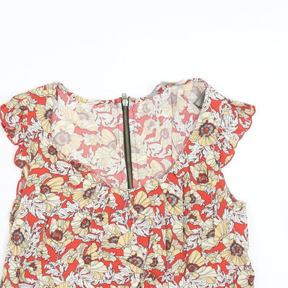 Womens UK Size 8 Dorothy Perkins Red Basic Blouse