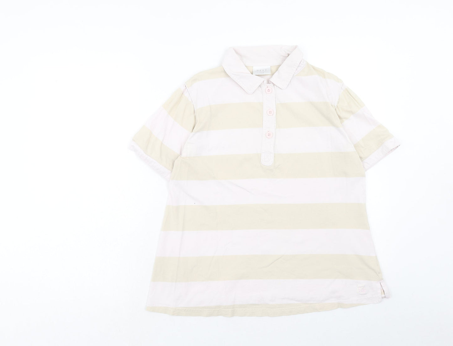 Womens UK Size 12 NEXT Pink Basic Polo