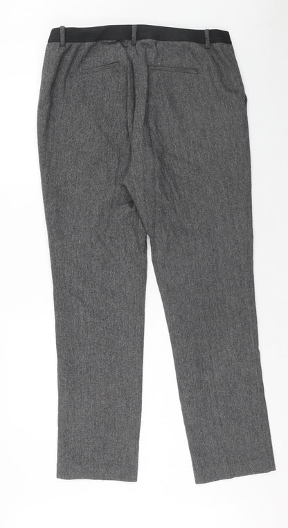 Womens UK Size 32 in Uniqlo Regular Fit Dress Pants Grey Trousers