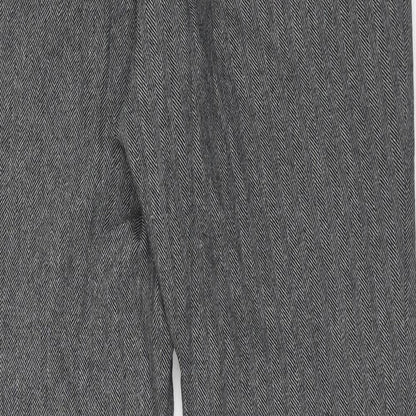 Womens UK Size 32 in Uniqlo Regular Fit Dress Pants Grey Trousers