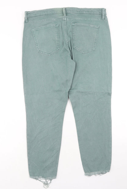 Womens UK Size 32 in Gap Regular Fit Straight Green Jeans