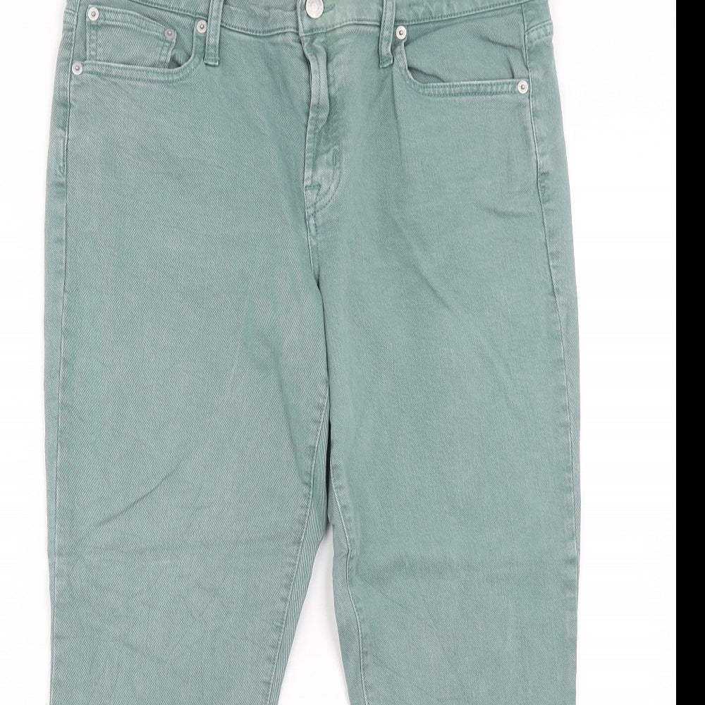 Womens UK Size 32 in Gap Regular Fit Straight Green Jeans