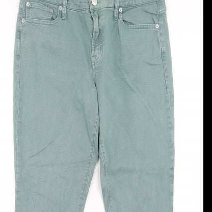 Womens UK Size 32 in Gap Regular Fit Straight Green Jeans
