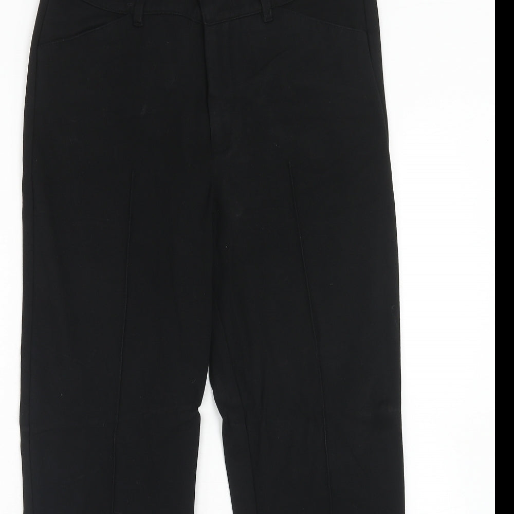 Laura Scott Womens Black Viscose Dress Pants Trousers Size 14 Regular Hook & Eye