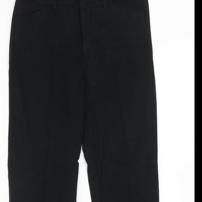 Laura Scott Womens Black Viscose Dress Pants Trousers Size 14 Regular Hook & Eye