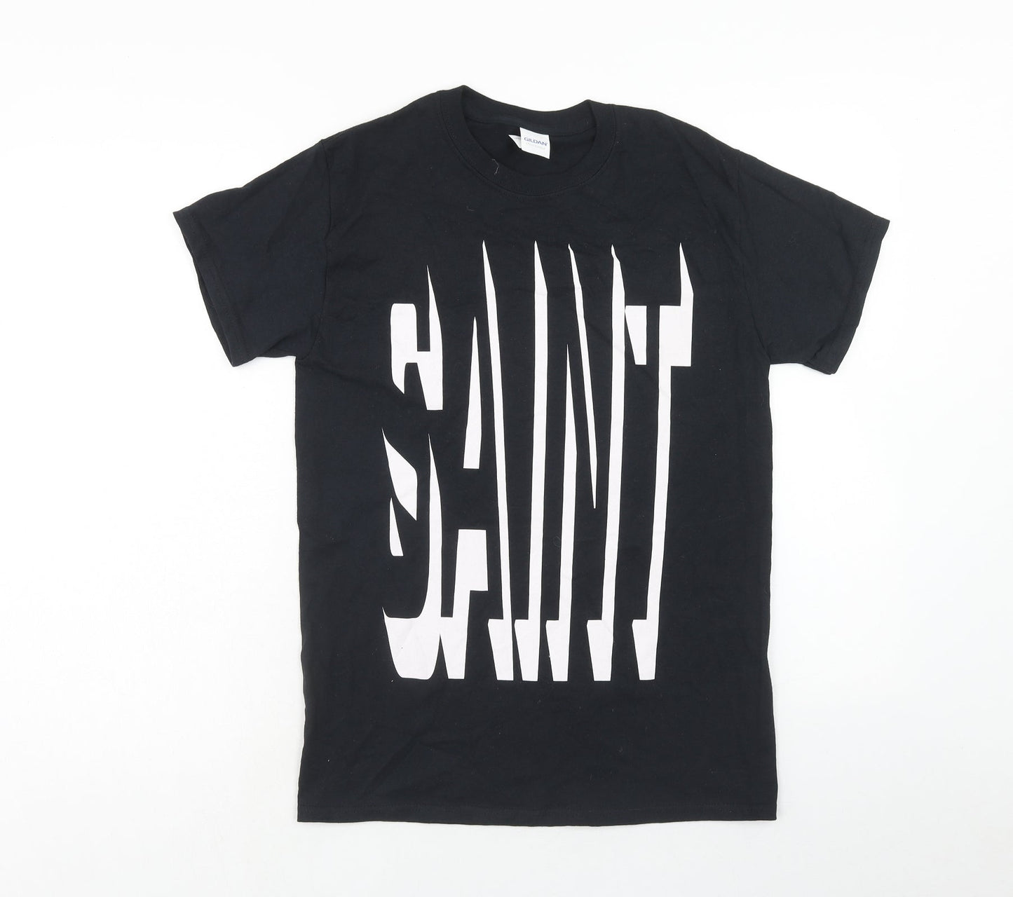 Mens UK Size S Gildan Black  T-Shirt