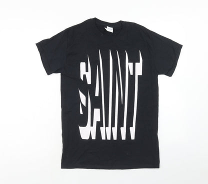 Mens UK Size S Gildan Black  T-Shirt