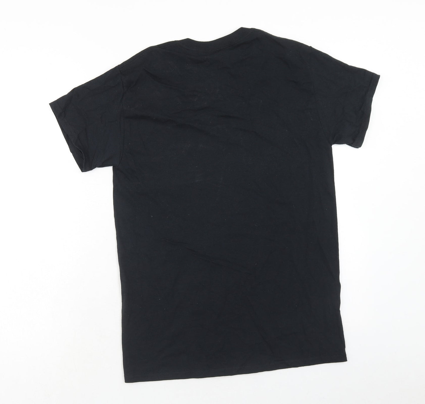 Mens UK Size S Gildan Black  T-Shirt