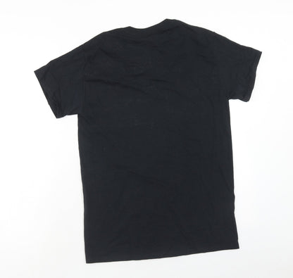 Mens UK Size S Gildan Black  T-Shirt