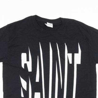 Mens UK Size S Gildan Black  T-Shirt