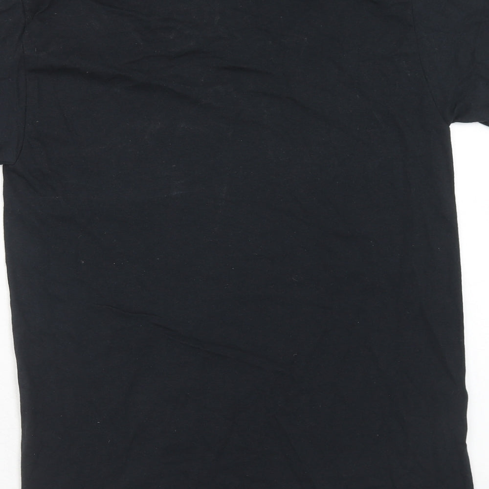 Mens UK Size S Gildan Black  T-Shirt