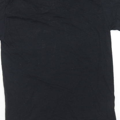 Mens UK Size S Gildan Black  T-Shirt