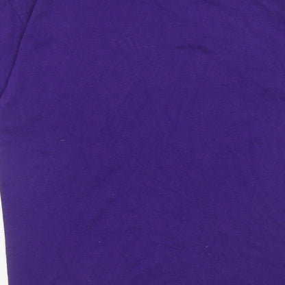 Womens UK Size M Gildan Purple Basic T-Shirt