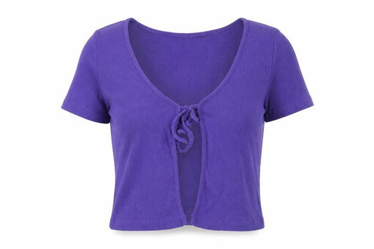 Womens UK Size XS Brave Soul Purple Basic Blouse
